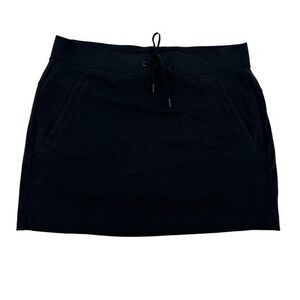 Athleta Women Black Soho Skort Athletic Golf Tennis Skirt Size M Mesh Liner Soft